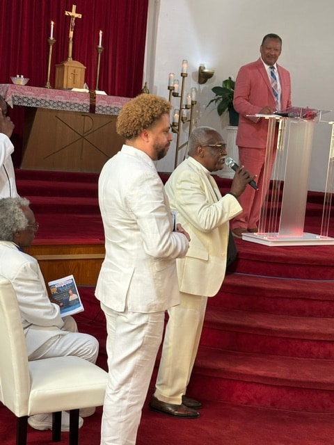 Side by side at the altar