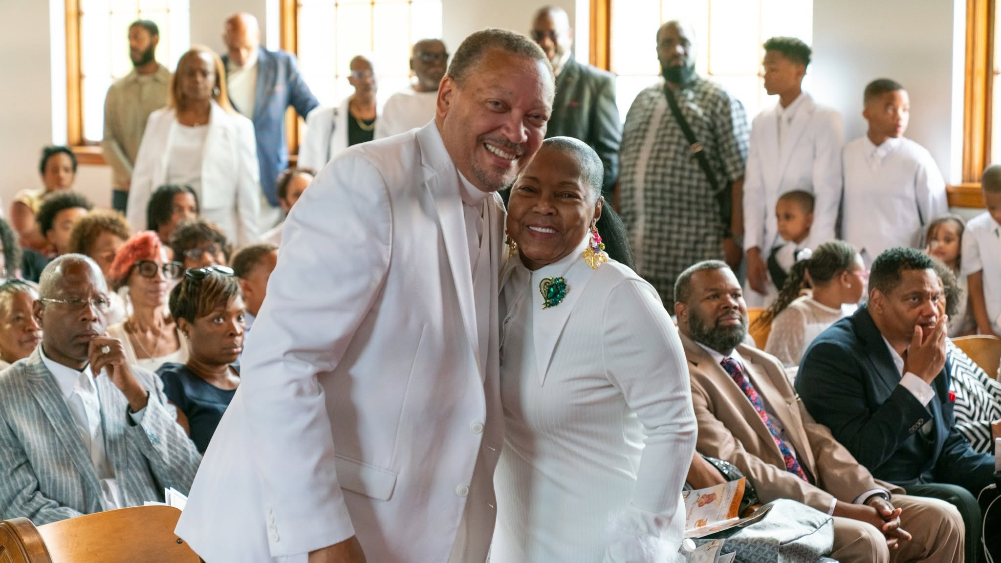 Joy in the house — celebrating together in white